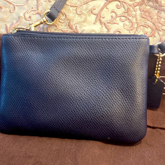 Navy blue Coach wristlet - Picture 2 of 3